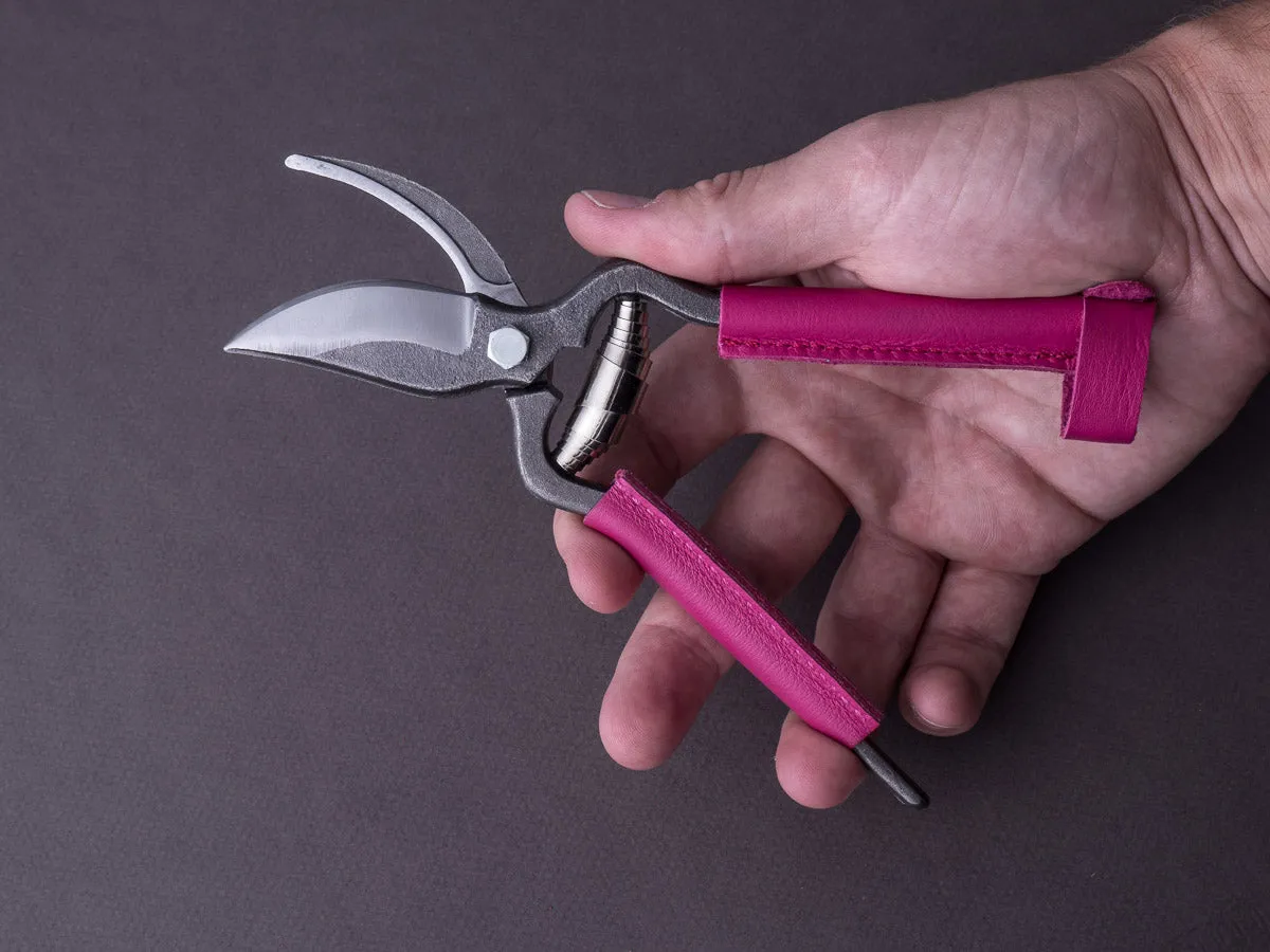 Locau - Garden Shears - Stainless - Pink Leather Handle