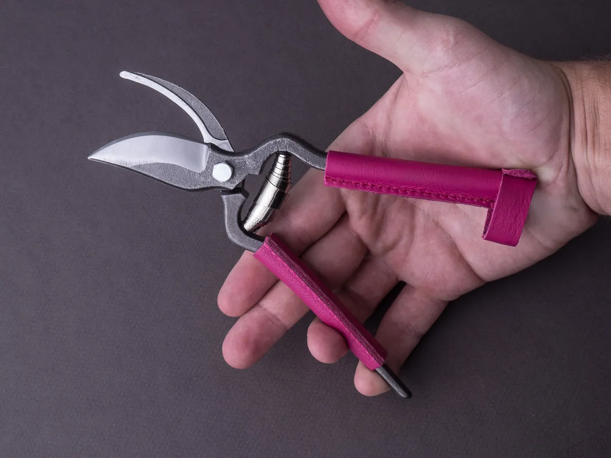 Locau - Garden Shears - Stainless - Pink Leather Handle