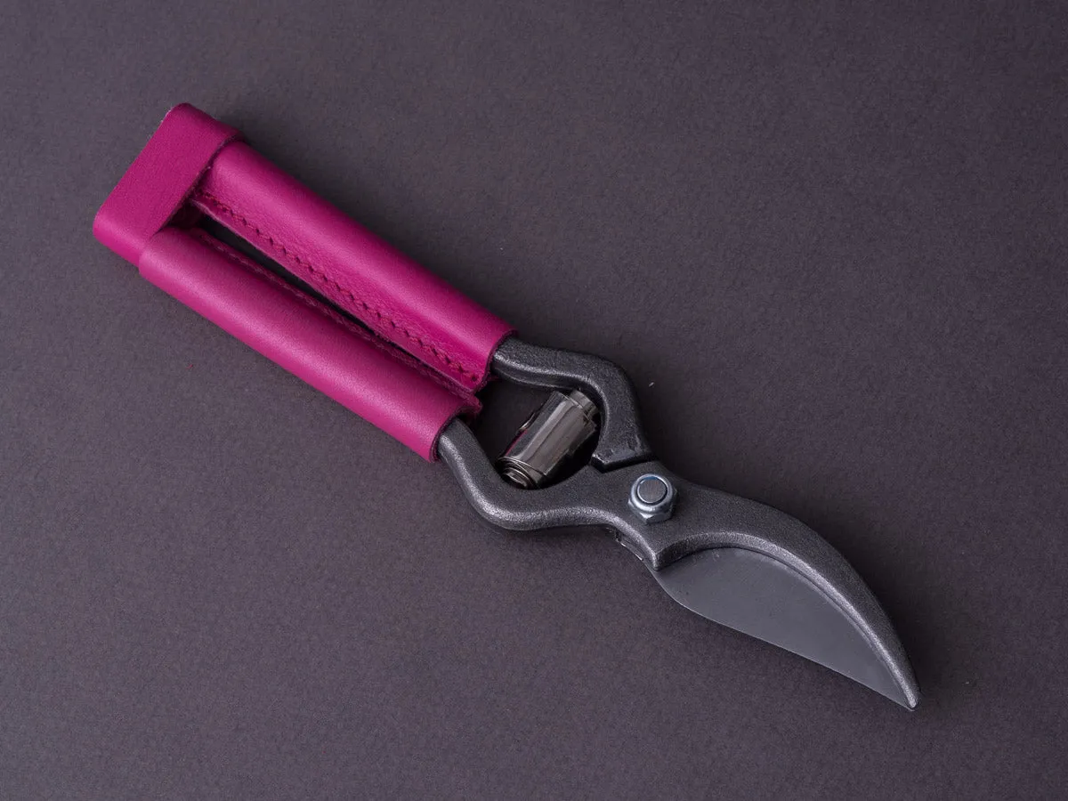 Locau - Garden Shears - Stainless - Pink Leather Handle