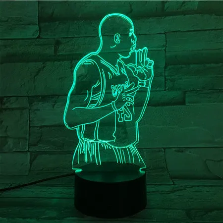 Los Angeles Lakers Kobe Bryant 3D lamp souvenir-1/3/7/16 colors lamp base