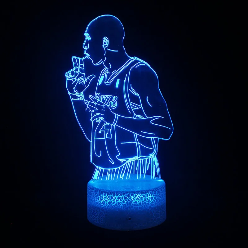 Los Angeles Lakers Kobe Bryant 3D lamp souvenir-1/3/7/16 colors lamp base