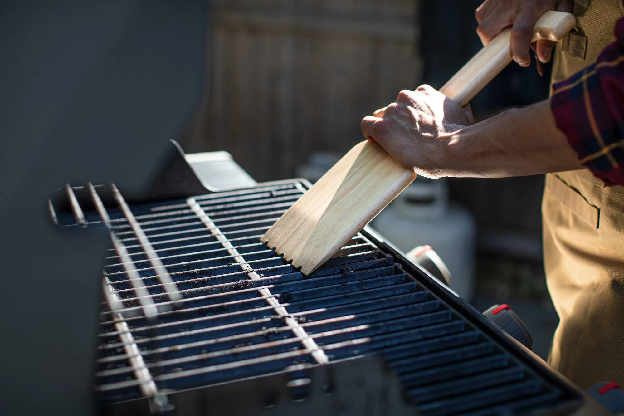 LSU Tigers - Hardwood BBQ Grill Scraper with Bottle Opener