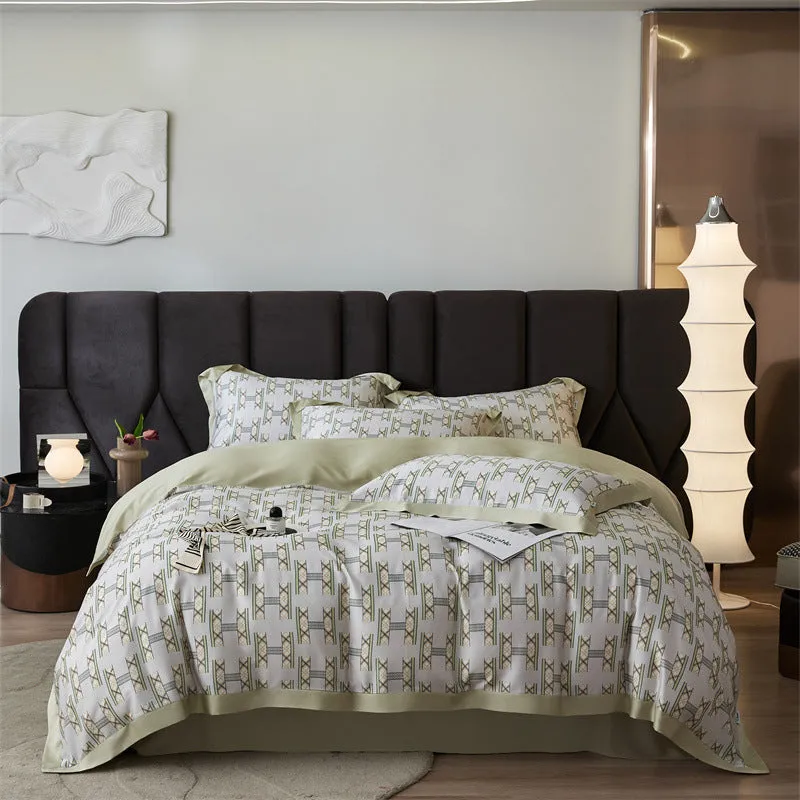 Luxurious Tencel Bedding Set – Spring & Summer Floral 4-Piece Set for Ultimate Comfort