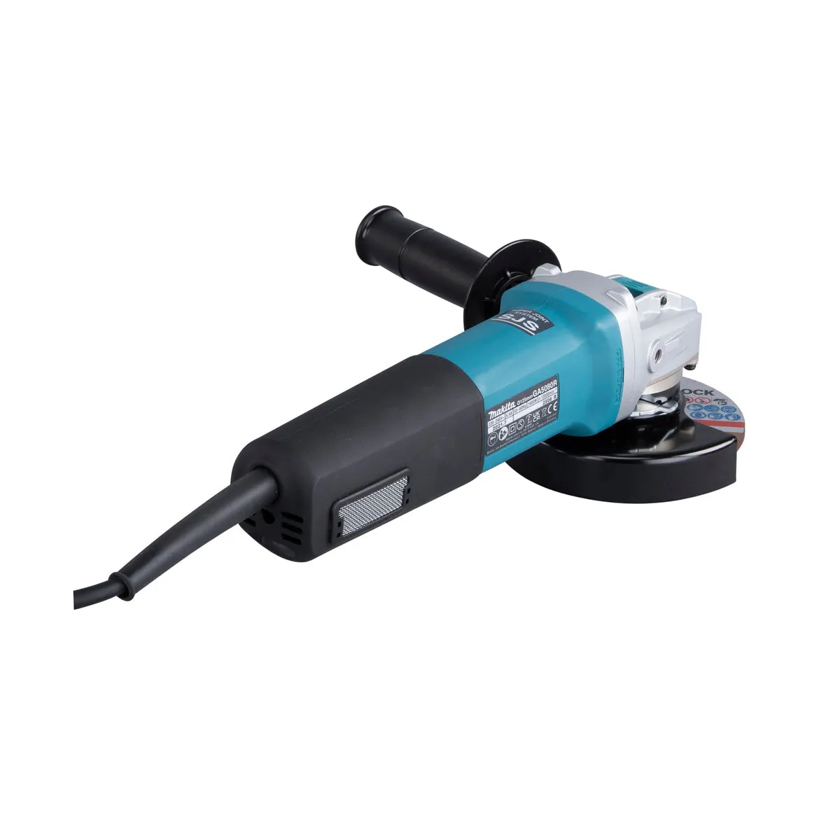 Makita GA5080RX05/1 125mm Corded Angle Grinder 110V Heavy-Duty Grinder for Precision Cutting & Grinding