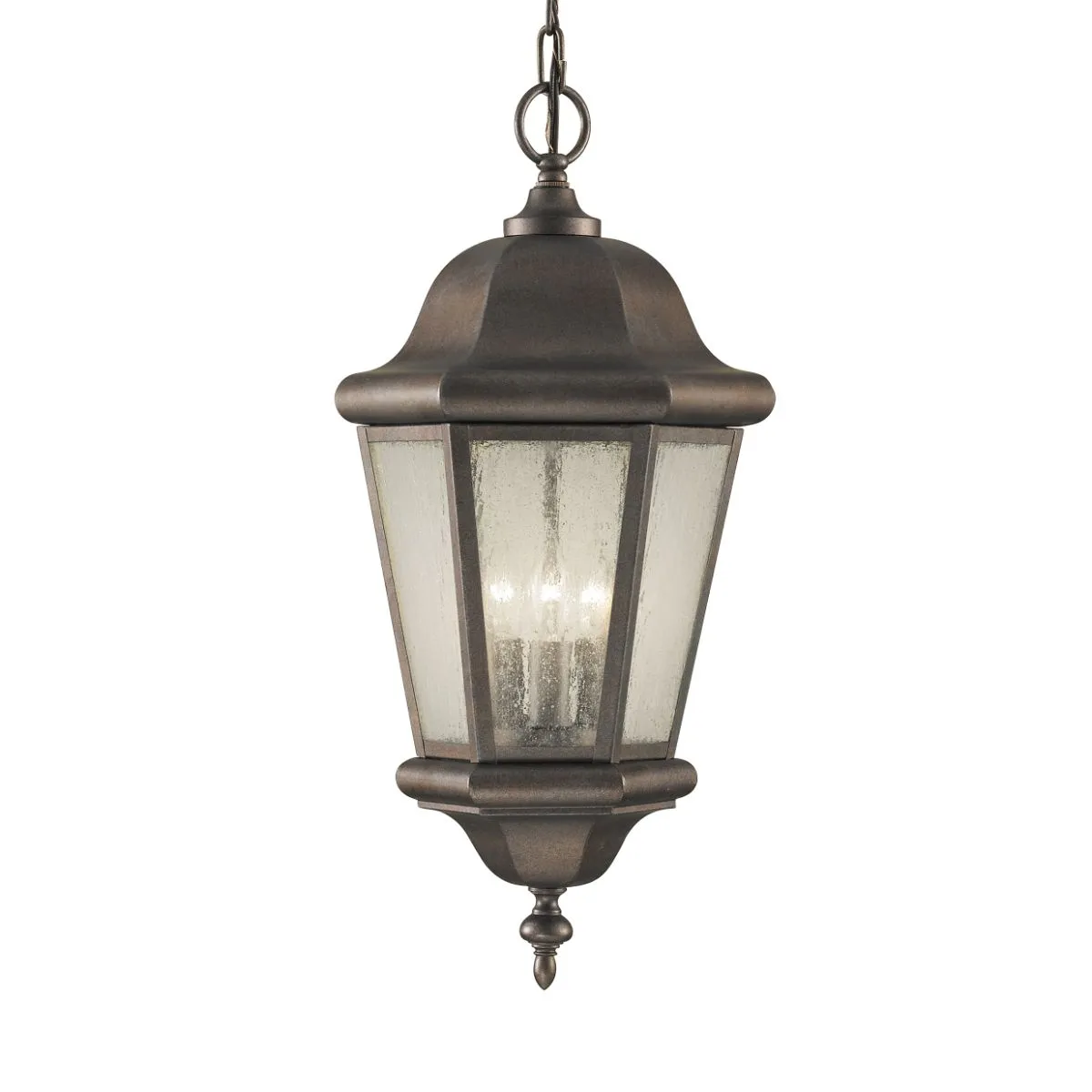 Martinsville 3 lights outdoor hanging lantern bronze finish