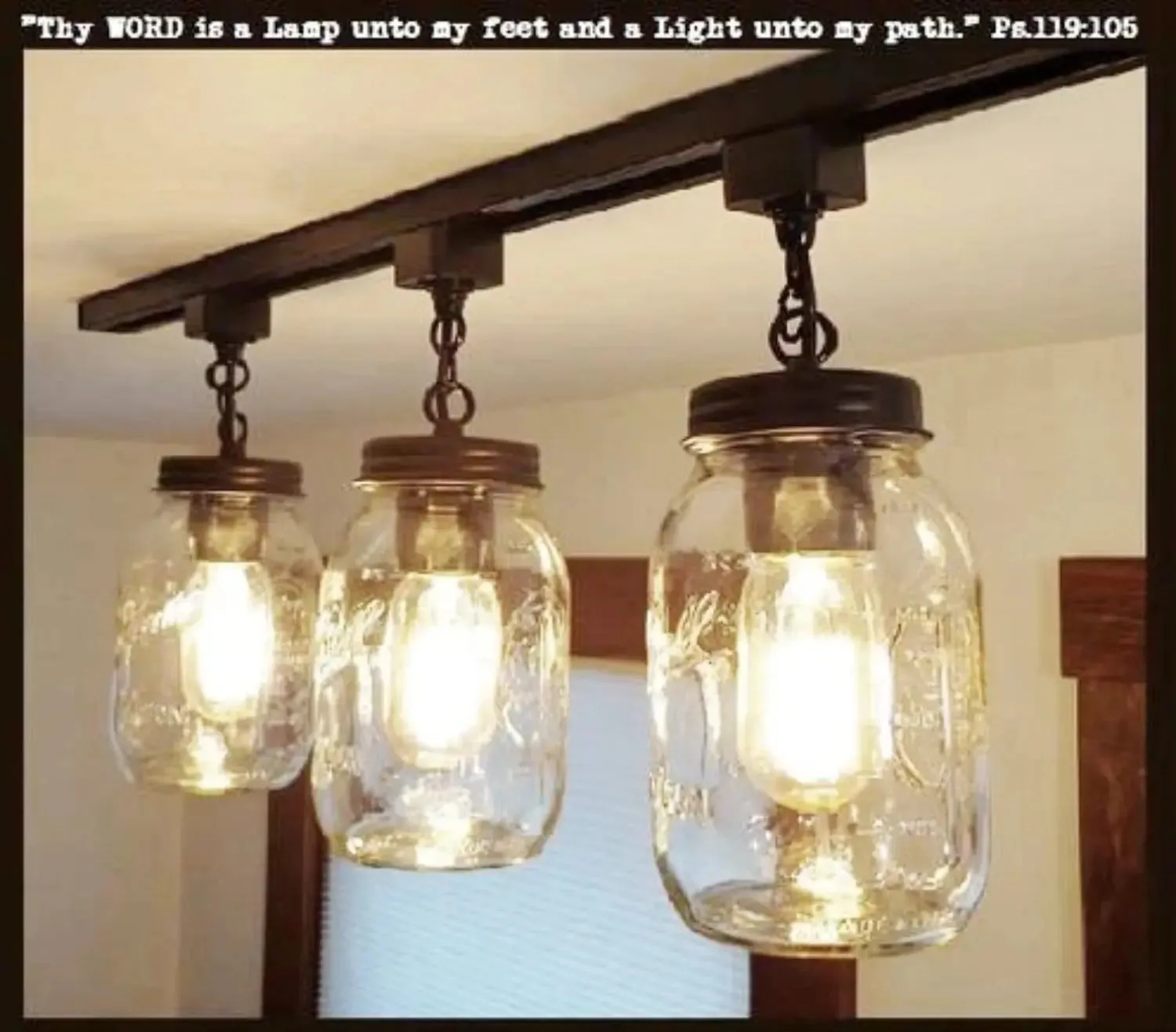 Mason Jar TRACK LIGHTING New Quart Single