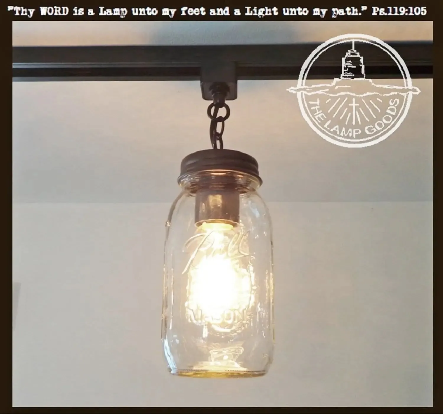 Mason Jar TRACK LIGHTING New Quart Single