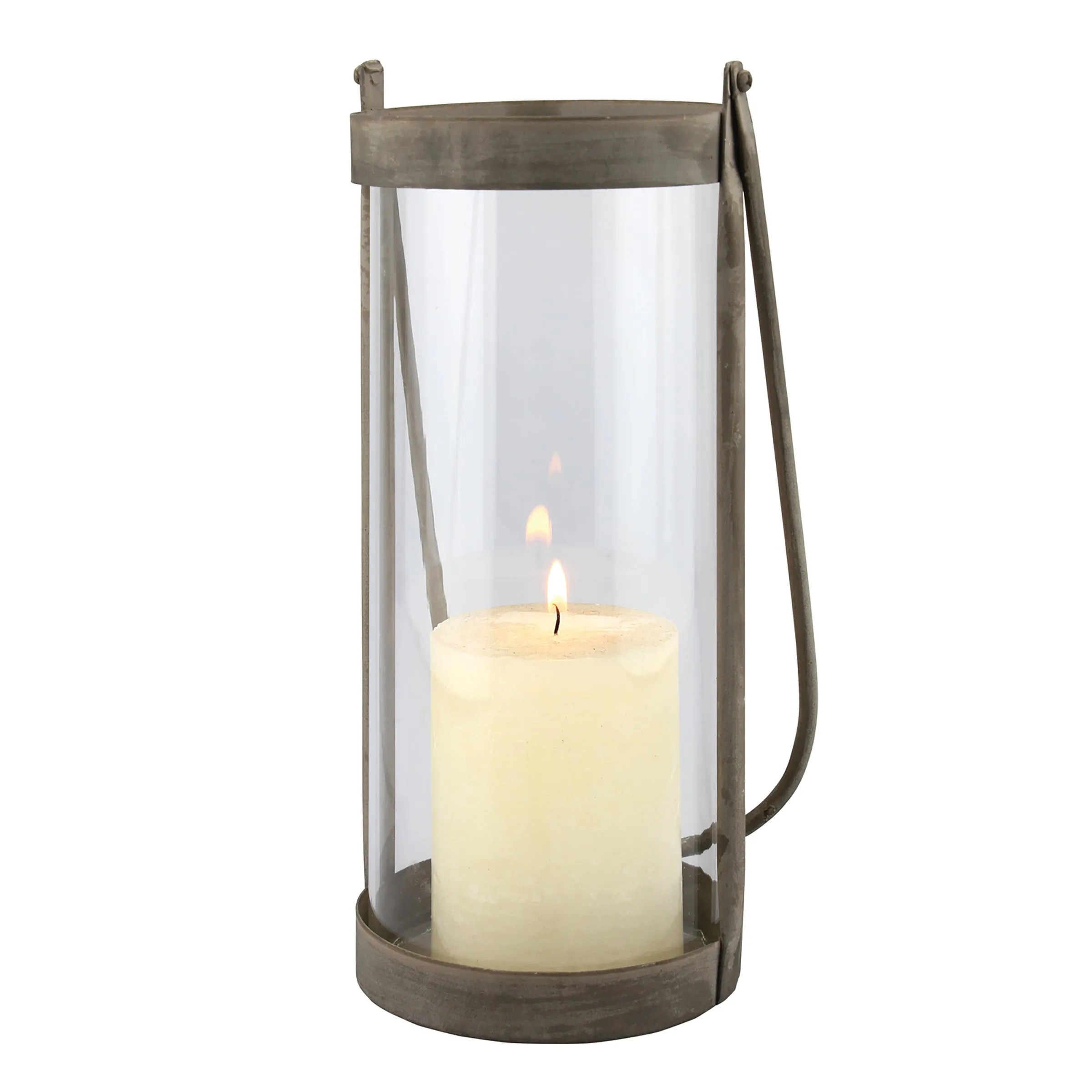 Medium Rustic Metal Hurricane Lantern