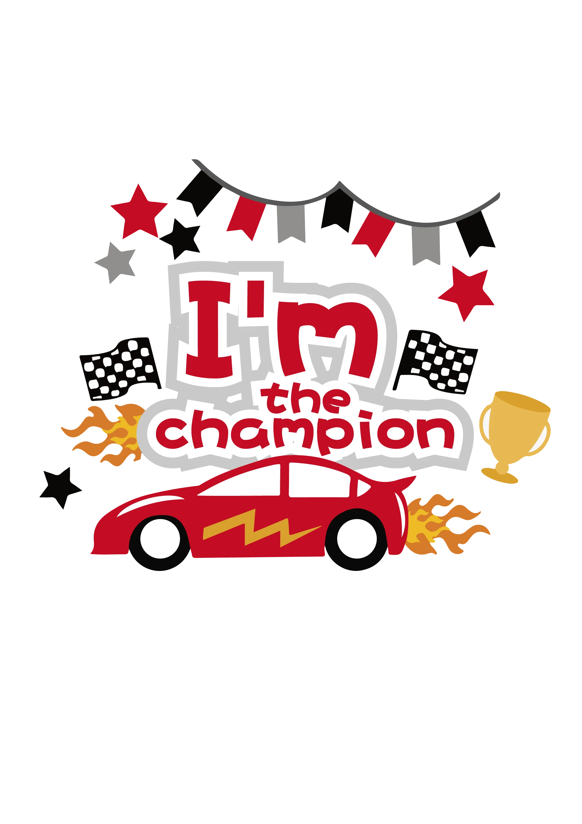 【MEMBER ONLY】HTVRONT Free SVG File for Download - I'm the champion