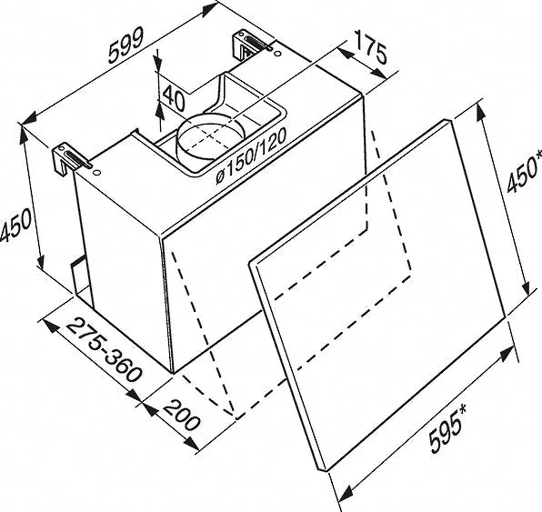 Miele DA1867 60cm Integrated Cooker Hood, CleanCover - Stainless Steel