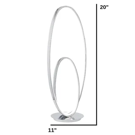 Milan Chrome Table Lamp // LED Strip  & Touch Dimmer