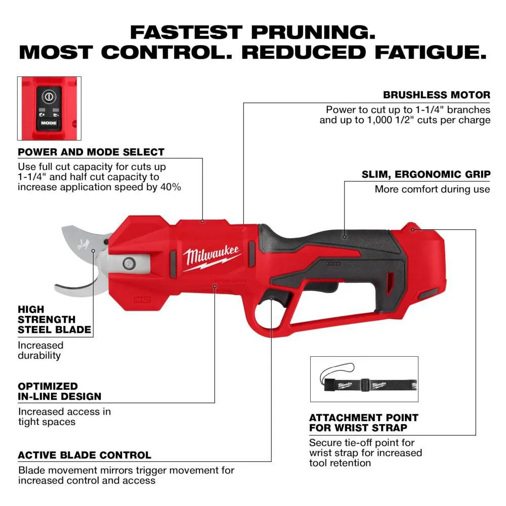 Milwaukee 2534-20 M12 Brushless Pruning Shears (Tool Only)