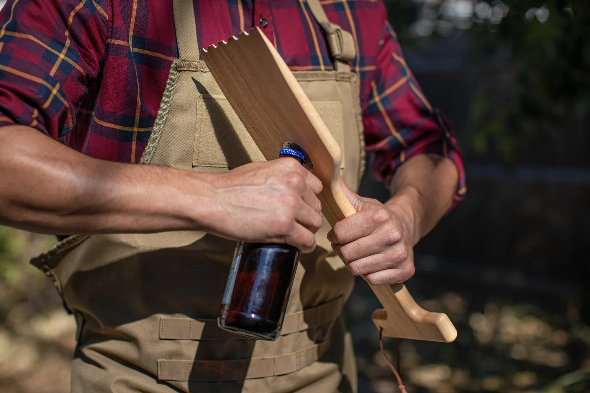 Milwaukee Brewers - Hardwood BBQ Grill Scraper with Bottle Opener