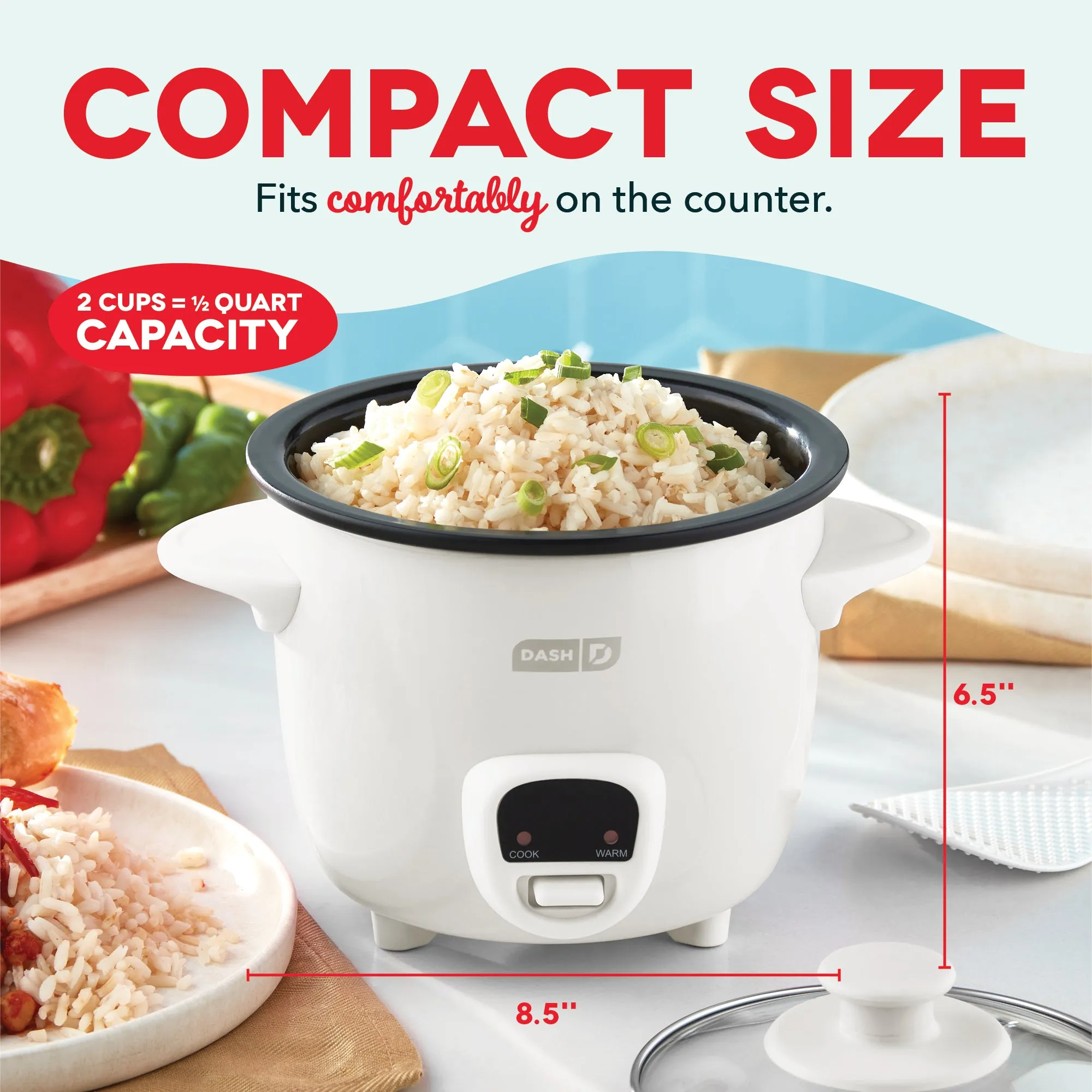 Mini Rice Cooker with Keep Warm