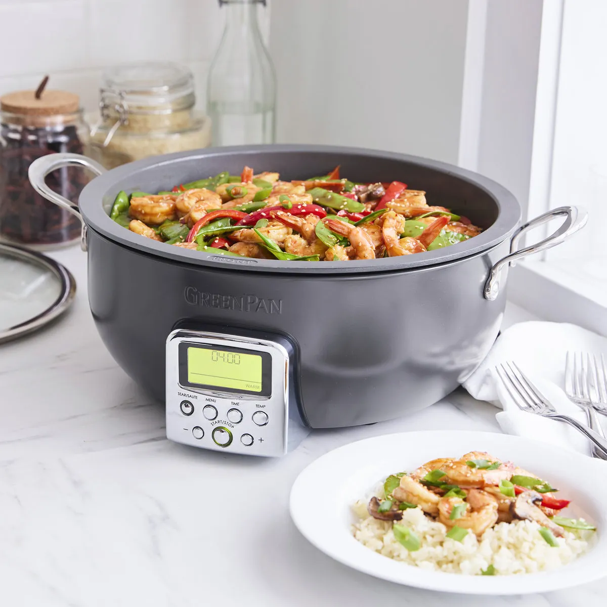 Multifunction Deep Electric Skillet | Graphite