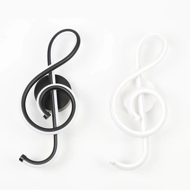 Music Clef Shaped Iron LED Wall Lamp