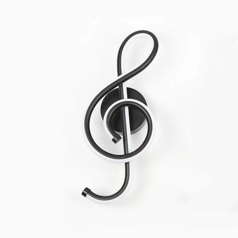 Music Clef Shaped Iron LED Wall Lamp