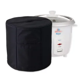 Nabaat Polyester Dust Proof Water Proof Washable Cover For Automatic Electric Rice Cooker Of Prestige / Bajaj / Panasonic / Philips / Geek, Kitchen Standard Size, Black (13"X12").