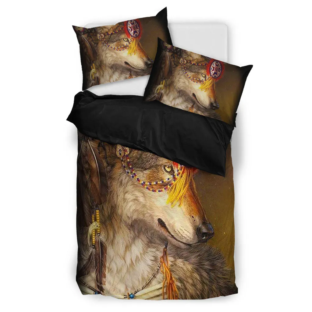 Native Wolf Brown Bedding Set WCS