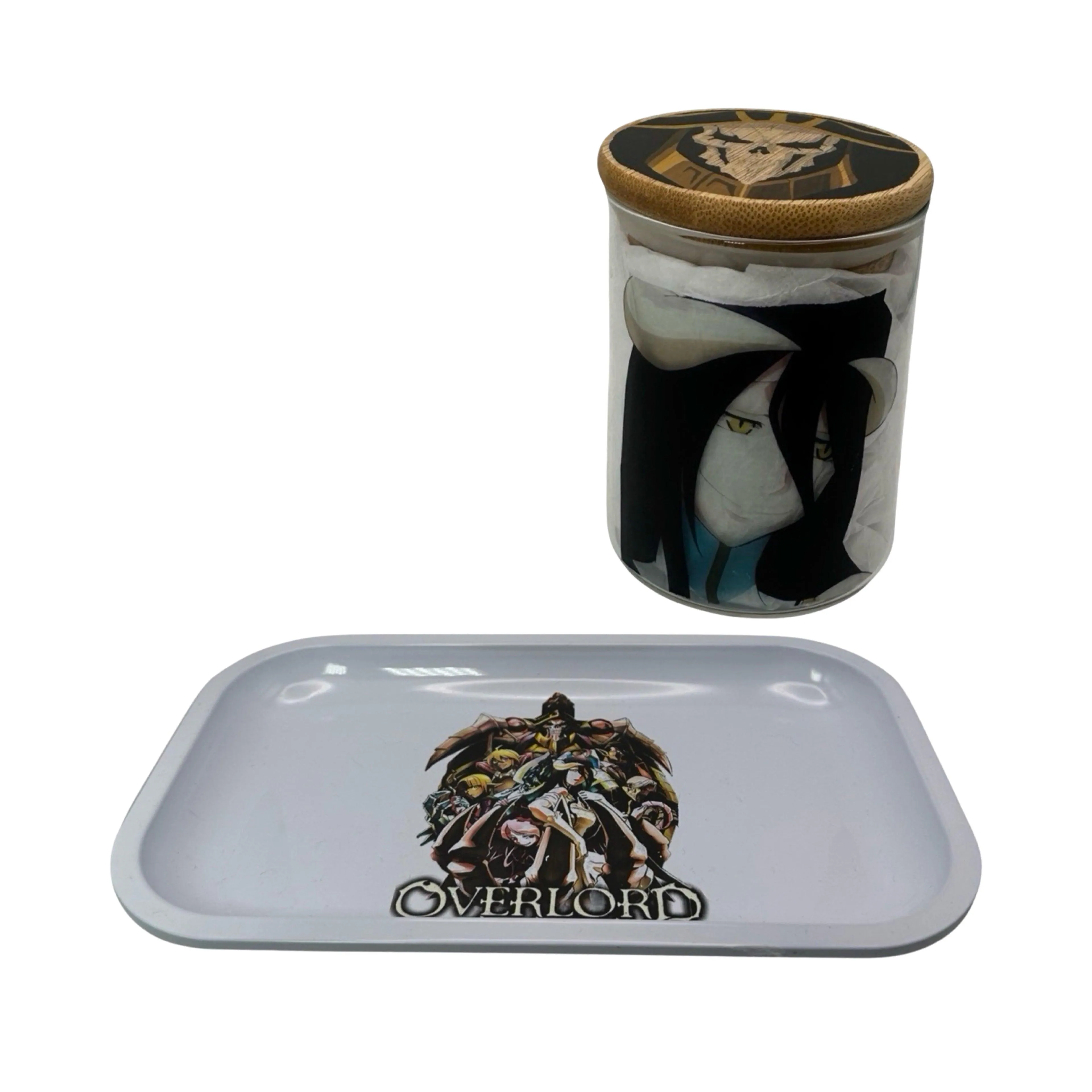 Overlord Anime Spice Grinder, Stash Jar, Rolling Tray Set