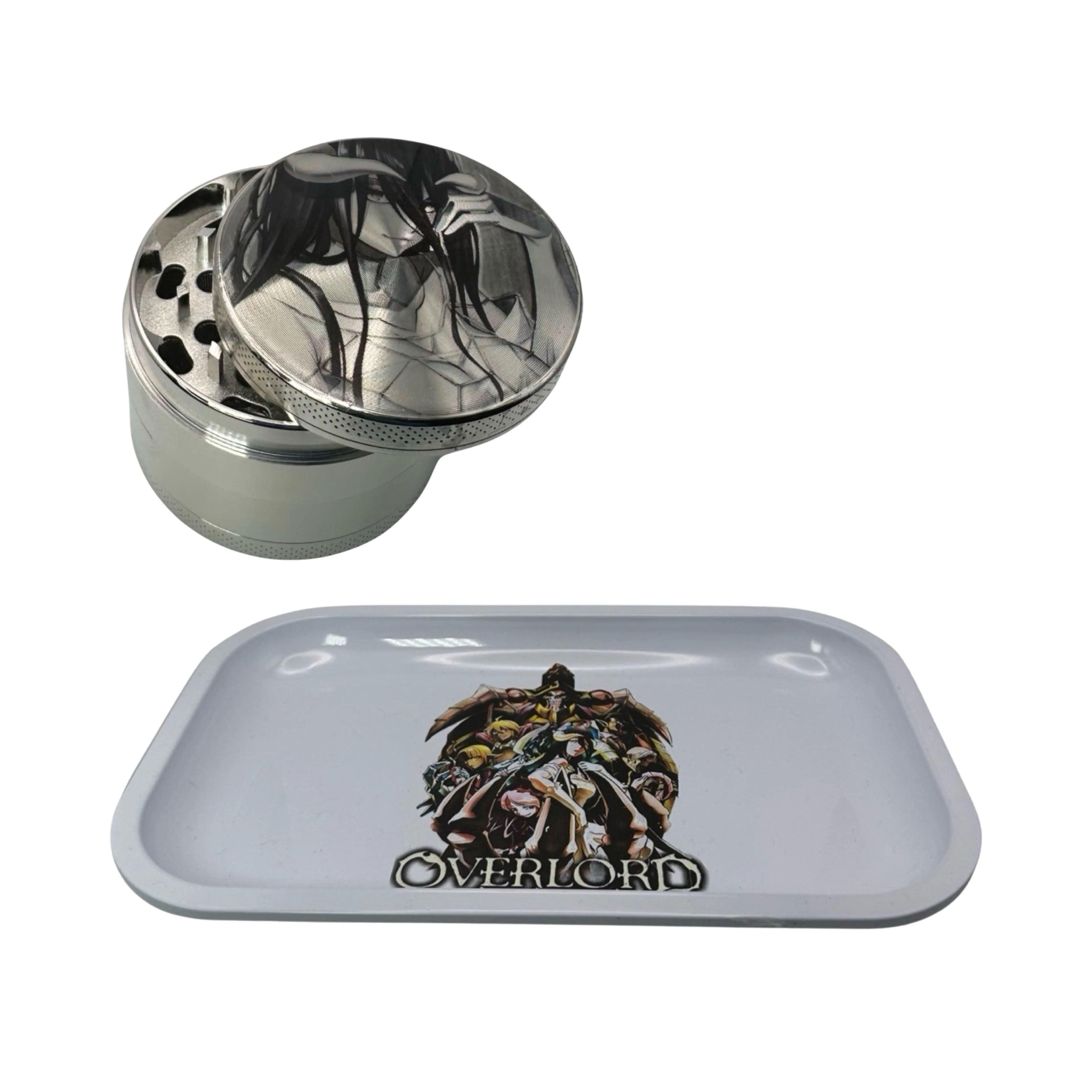 Overlord Anime Spice Grinder, Stash Jar, Rolling Tray Set