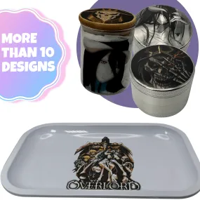 Overlord Anime Spice Grinder, Stash Jar, Rolling Tray Set