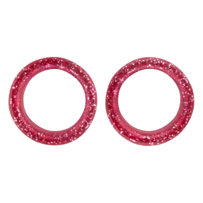 Pack of 2 Premium Scissor Finger Ring Inserts in Red Sparkles by PetStore.Direct