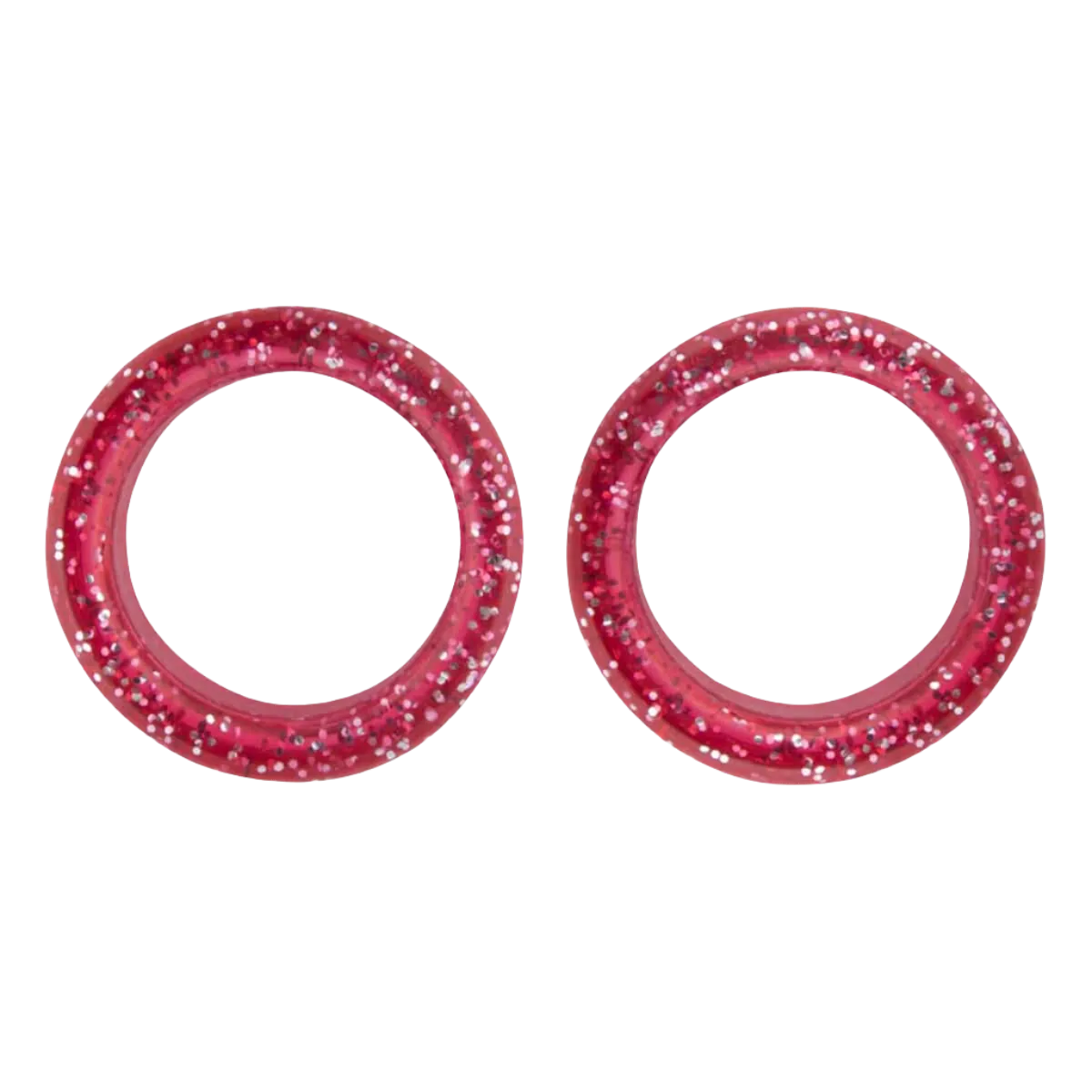 Pack of 2 Premium Scissor Finger Ring Inserts in Red Sparkles by PetStore.Direct