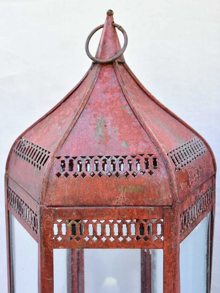 Pair of large red Indian lanterns 30"