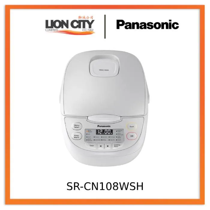 Panasonic SR-CN108WSH Fuzzy Logic Rice Cooker (1.0L)