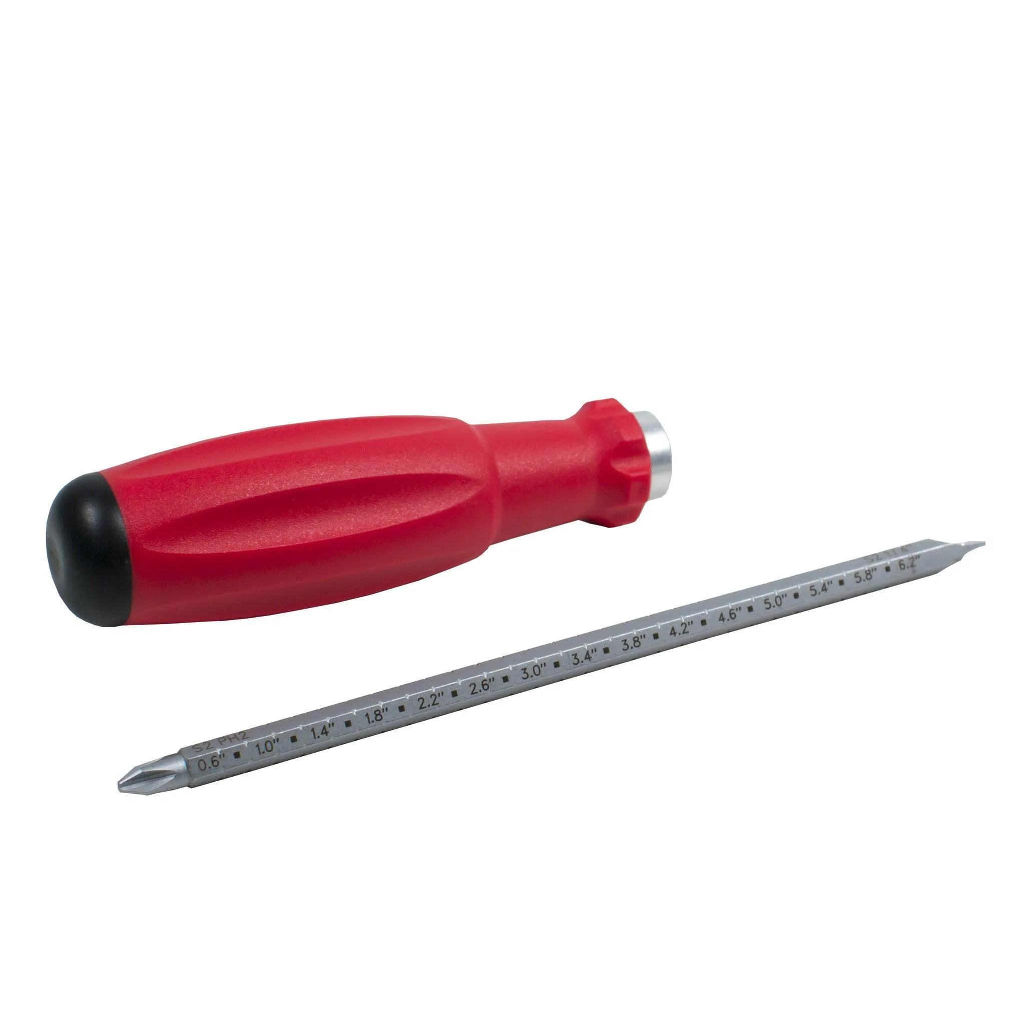 Phillips and Slotted Extendable Screwdriver with Measurement Gauge