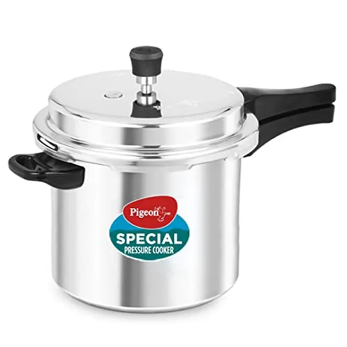 Pigeon by Stovekraft Non-Induction Base Aluminium Outer Lid Pressure Cooker 7.5L (Silver)