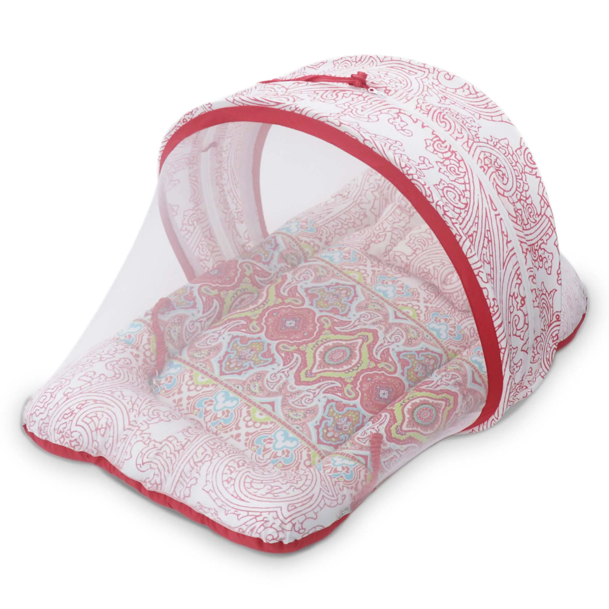 Pink Flower -  Kradyl Kroft Bassinet Style Mosquito Net Bedding for Infants