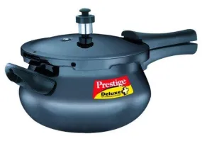 Prestige Deluxe Plus Mini Induction Base Hard Anodized Pressure Handis, 3.3 Litres, Black