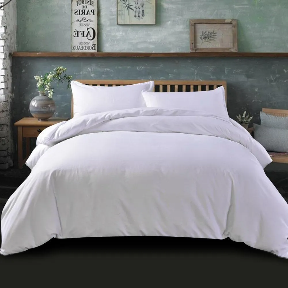 Queen Size Classic Quilt Cover Set - White