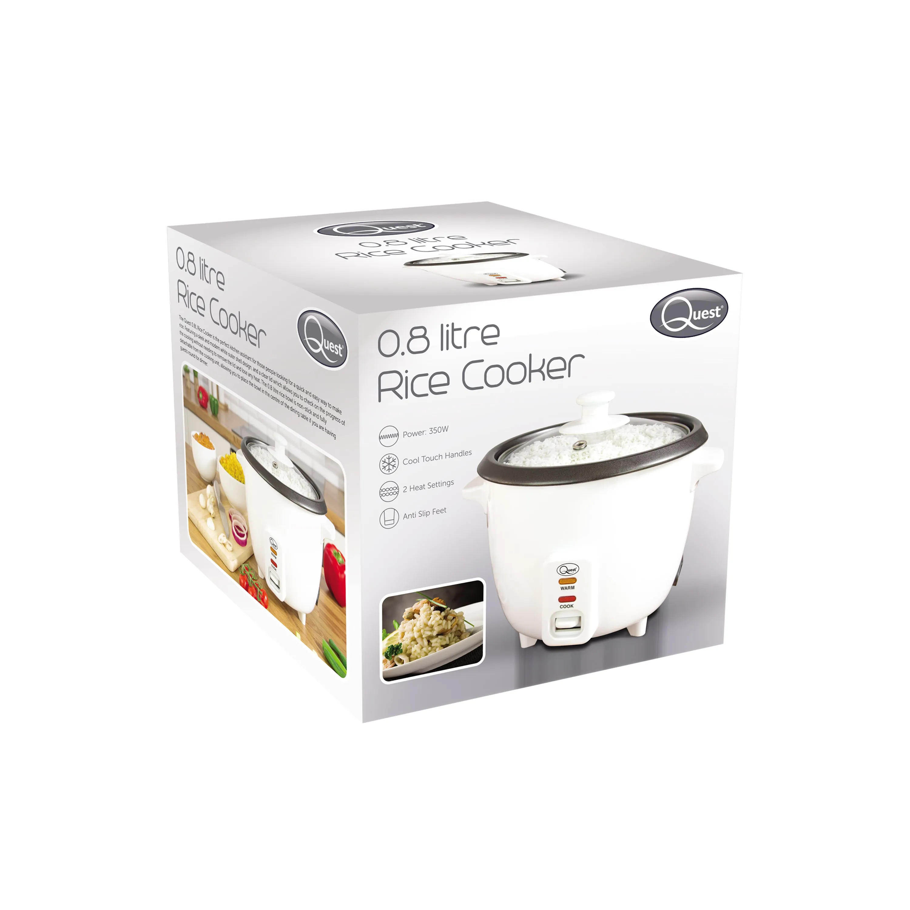 Quest Rice Cooker 0.8L - White