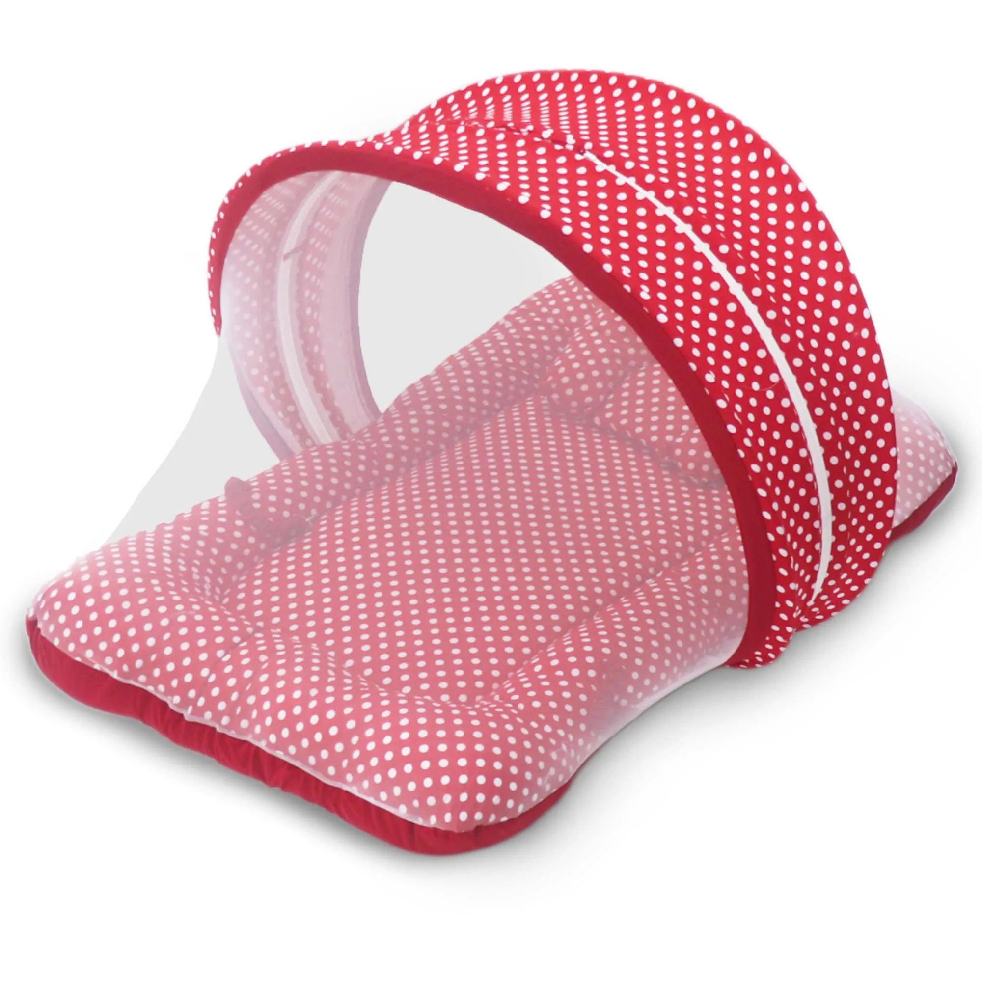 Red Polka -  Kradyl Kroft Bassinet Style Mosquito Net Bedding for Infants