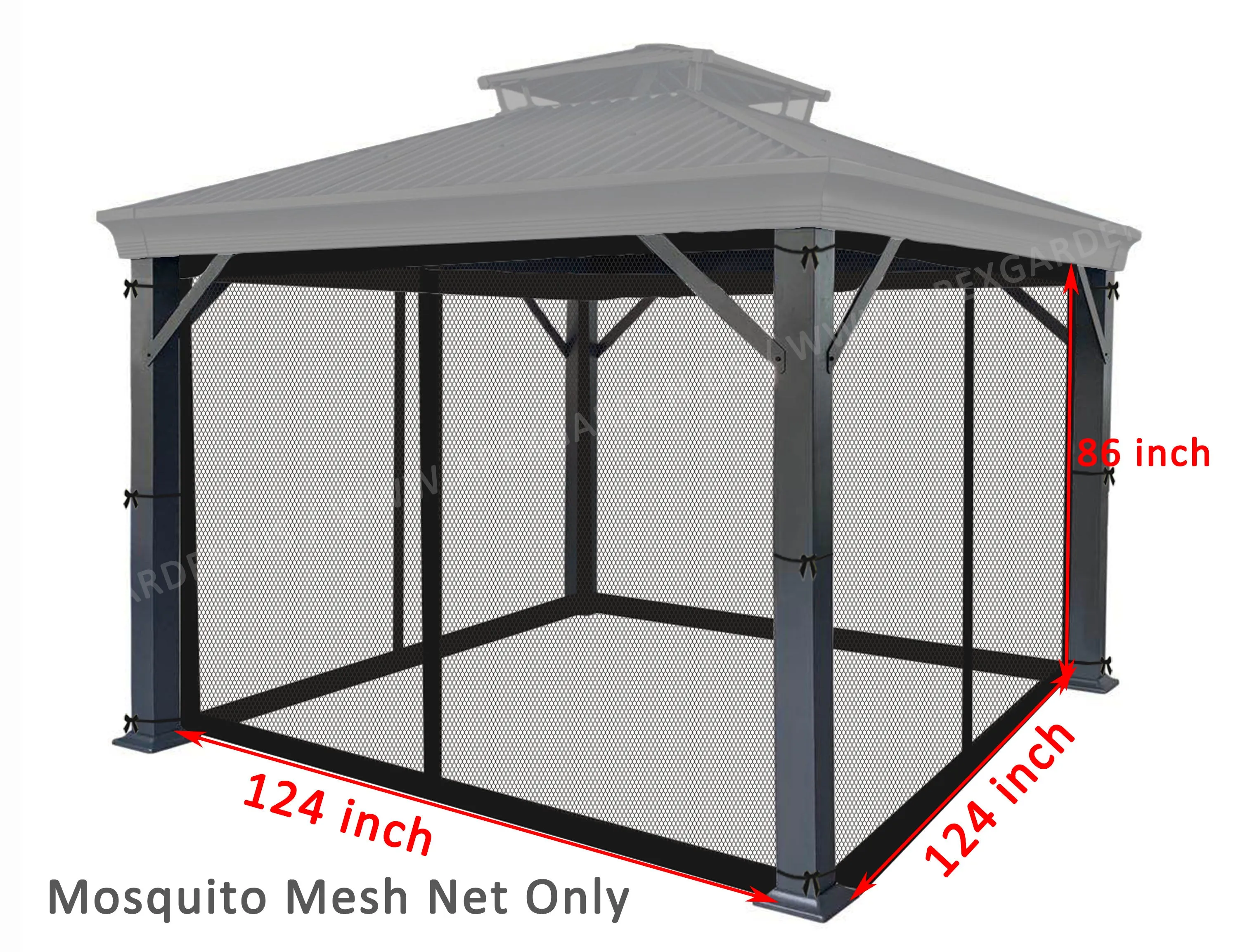 Replacement Mosquito Netting for 10'X10' Gazebo