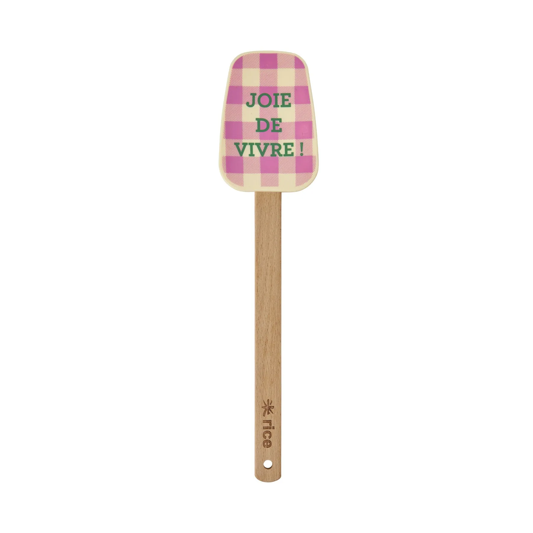 Rice DK Wood Scraper - Pink - Check It Out Print