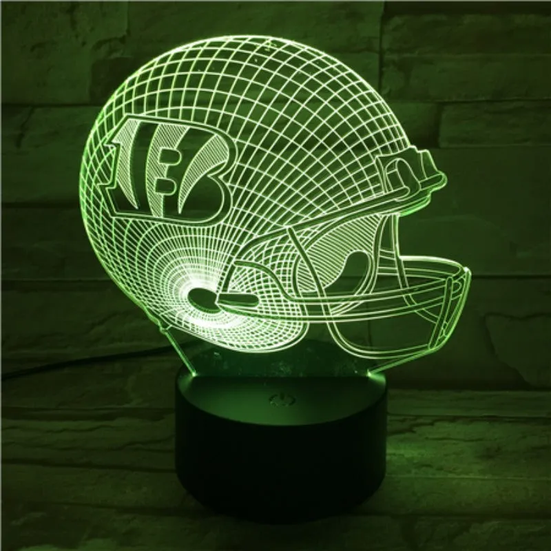 Rugby NFL Cincinnati Bengals 3D lamp 1/3/7/16 colors available