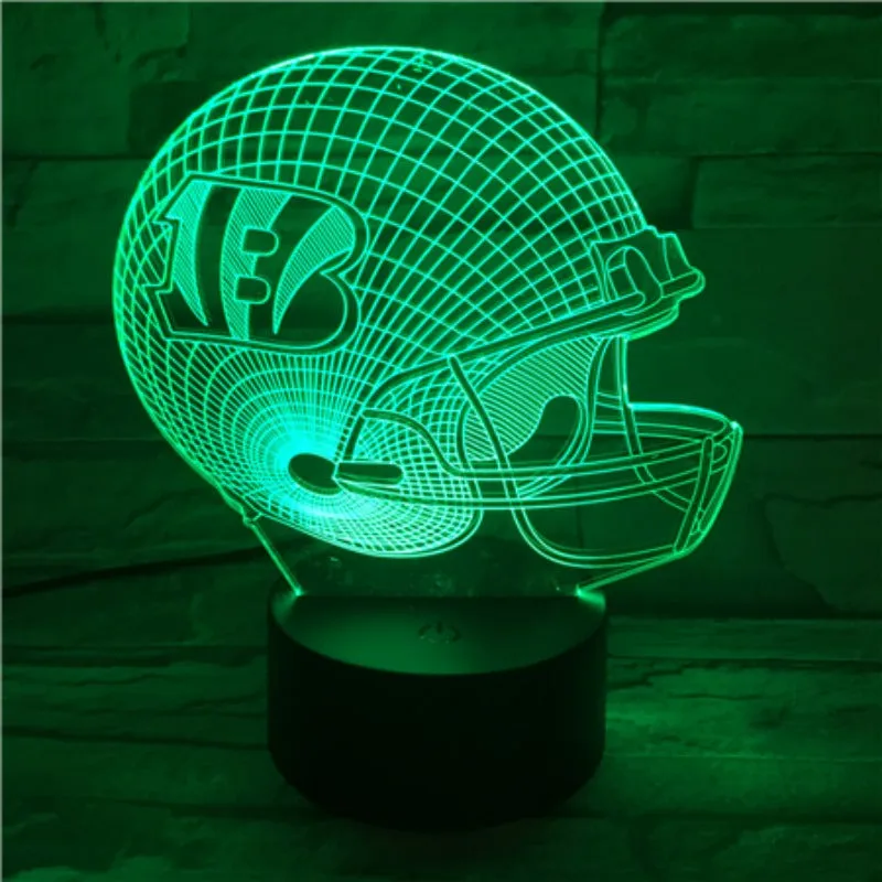 Rugby NFL Cincinnati Bengals 3D lamp 1/3/7/16 colors available