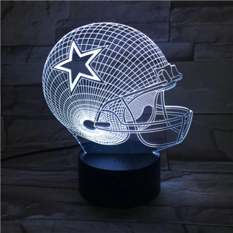 Rugby NFL Dallas Cowboys 3D lamp 1/3/7/16 colors available