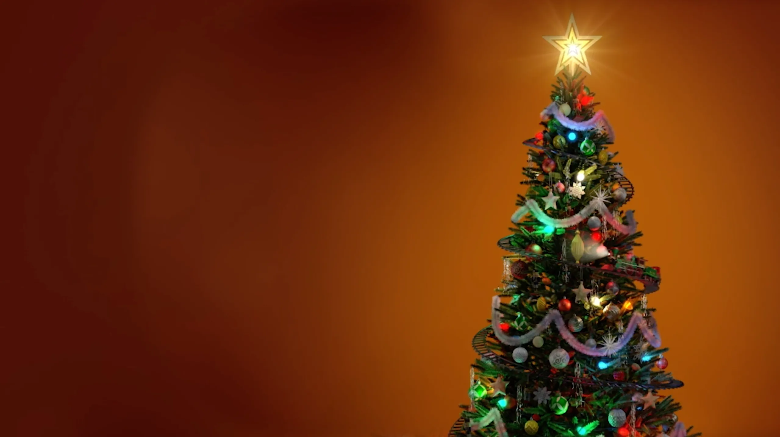 Santa Express Christmas Tree - Virtual Background