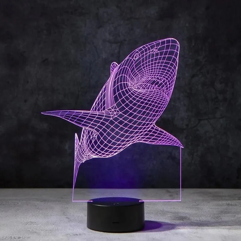 Shark 3D Illusion Lamp