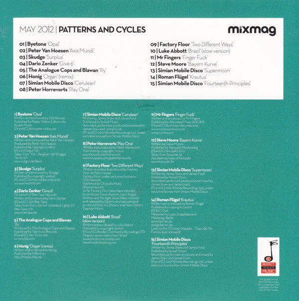 Simian Mobile Disco - Patterns And Cycles (CD, Mixed, Car) (VG )