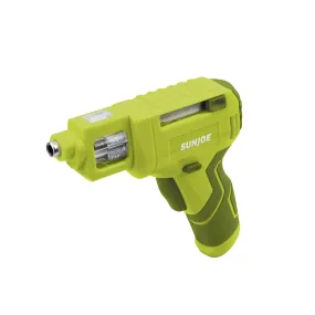 Sun Joe SJ4VSD Lithium-Ion Cordless Rechargeable Power Screwdriver | 4-Volt MAX w/Quick Change Bit System