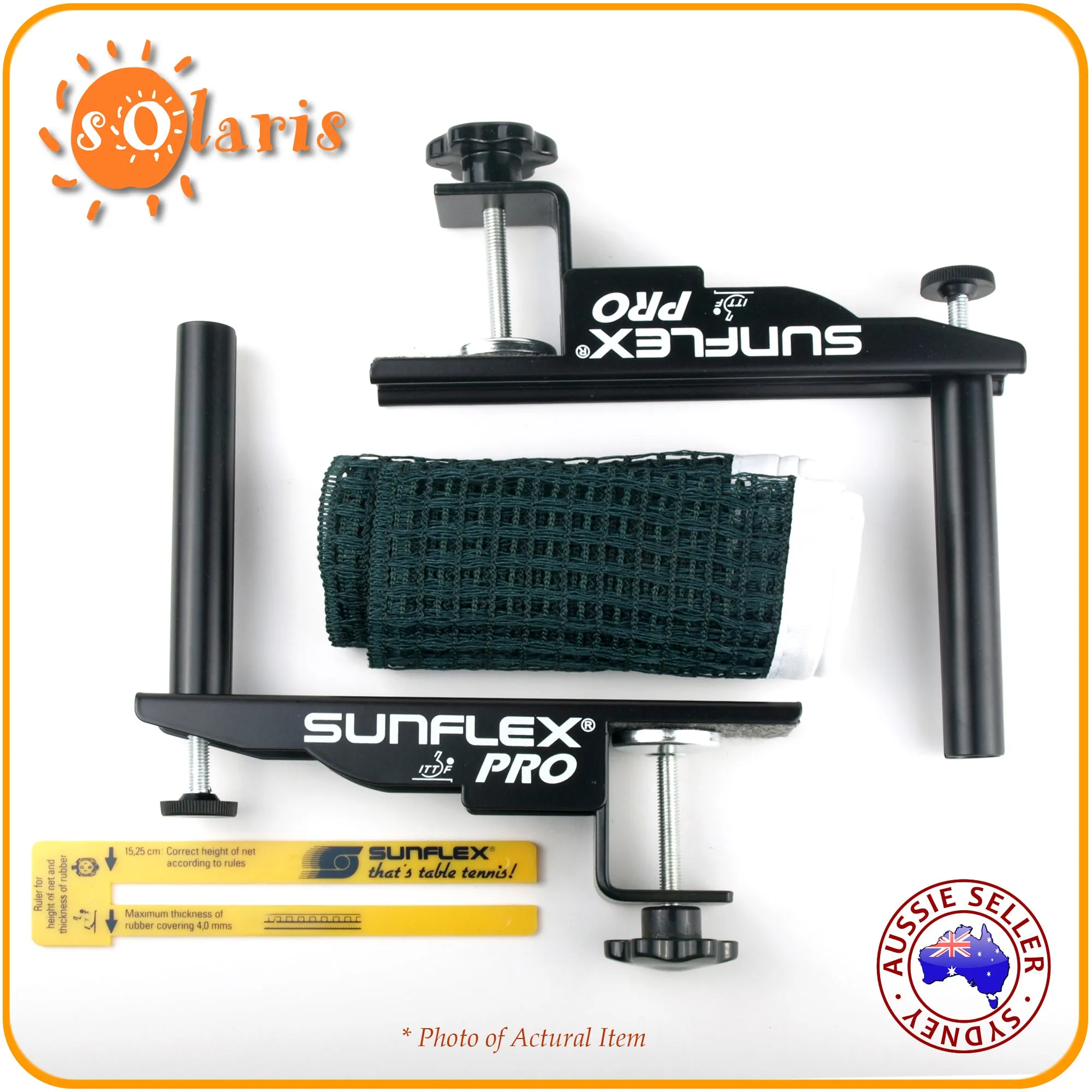 SUNFLEX PRO ITTF Approved Screw-on Table Tennis Net and Post Set