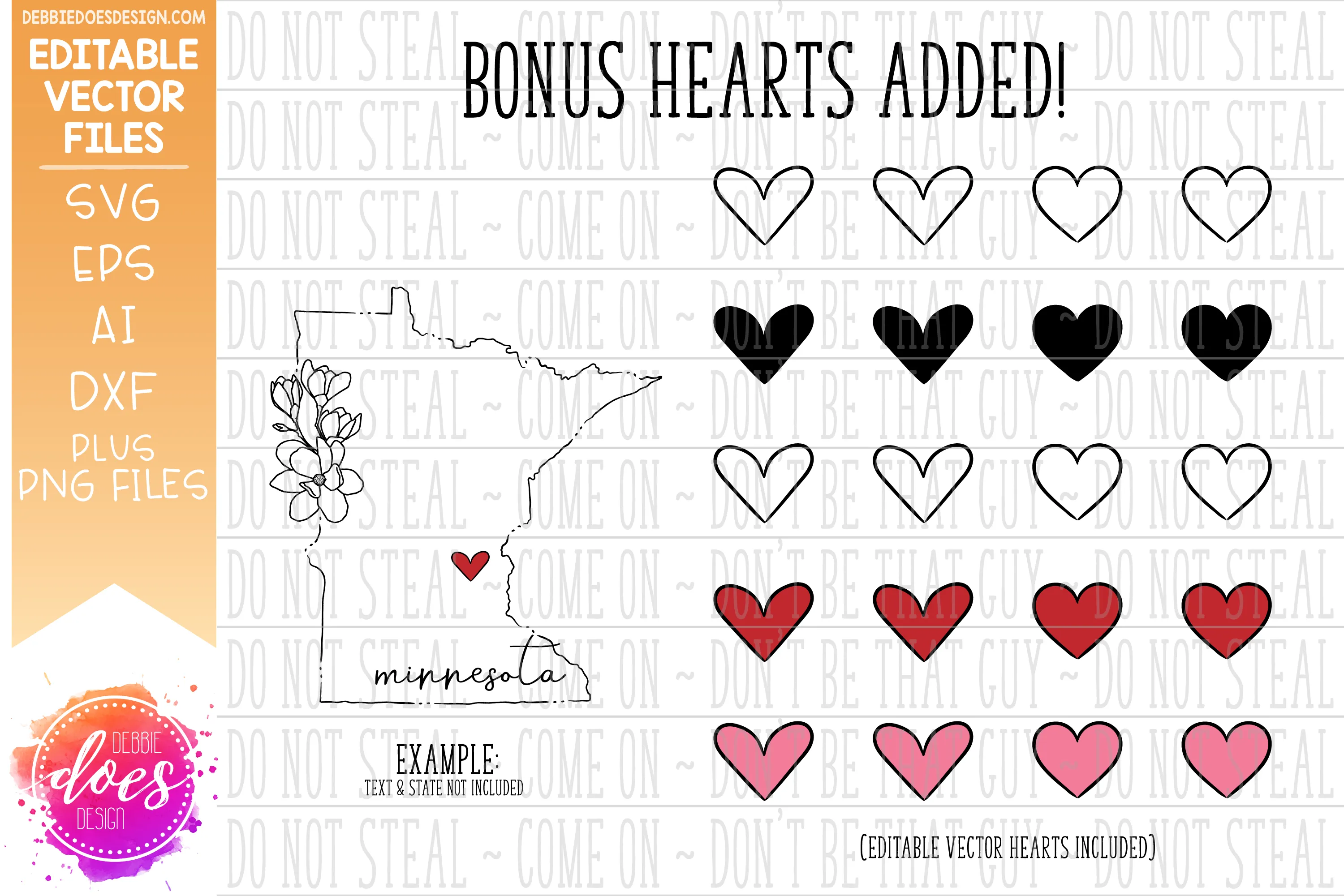 Super Heart & Squiggly Arrow Set - Includes 48 Arrows & 24 Hearts! - PNG & Editable Vector Files - Design Elements