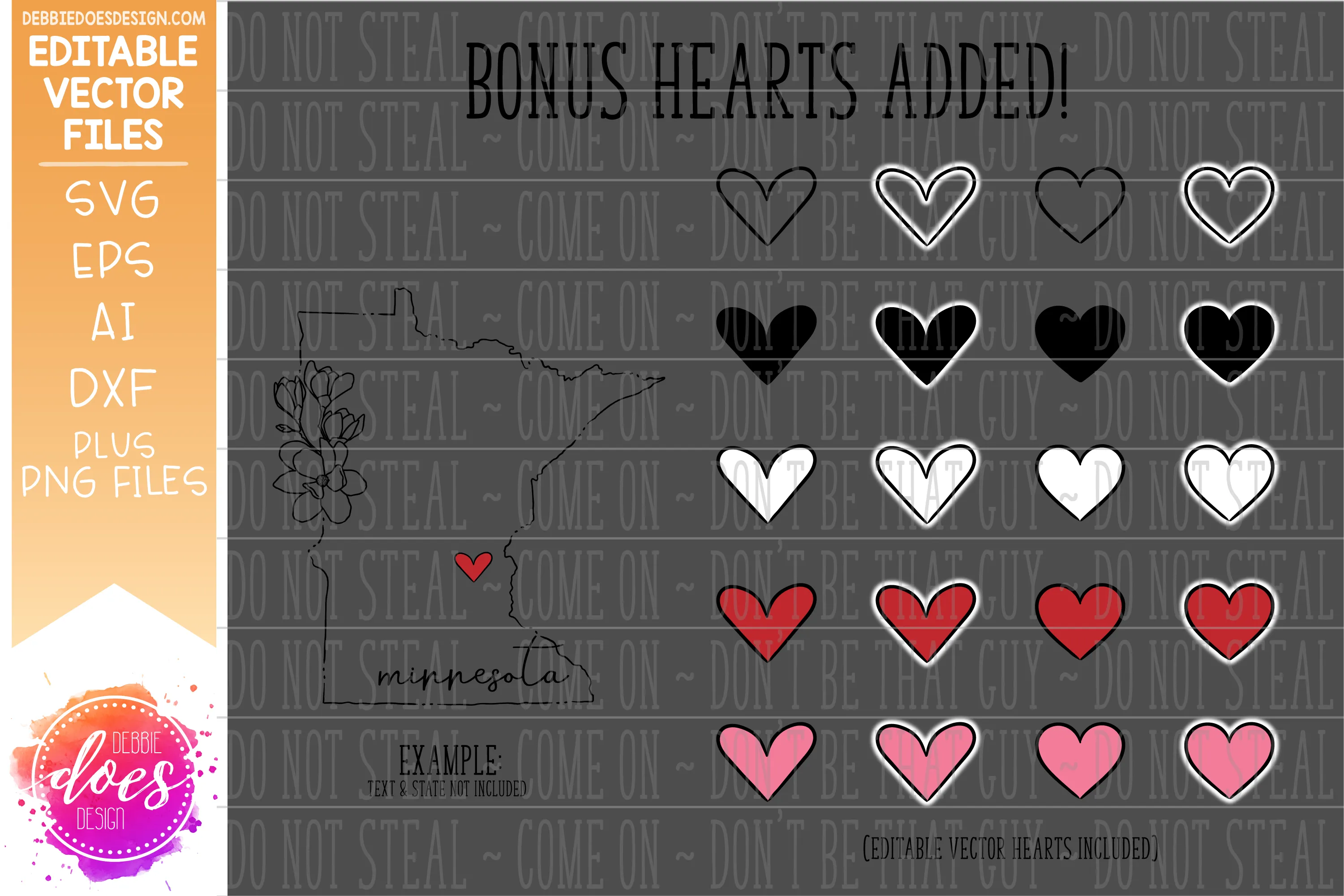 Super Heart & Squiggly Arrow Set - Includes 48 Arrows & 24 Hearts! - PNG & Editable Vector Files - Design Elements