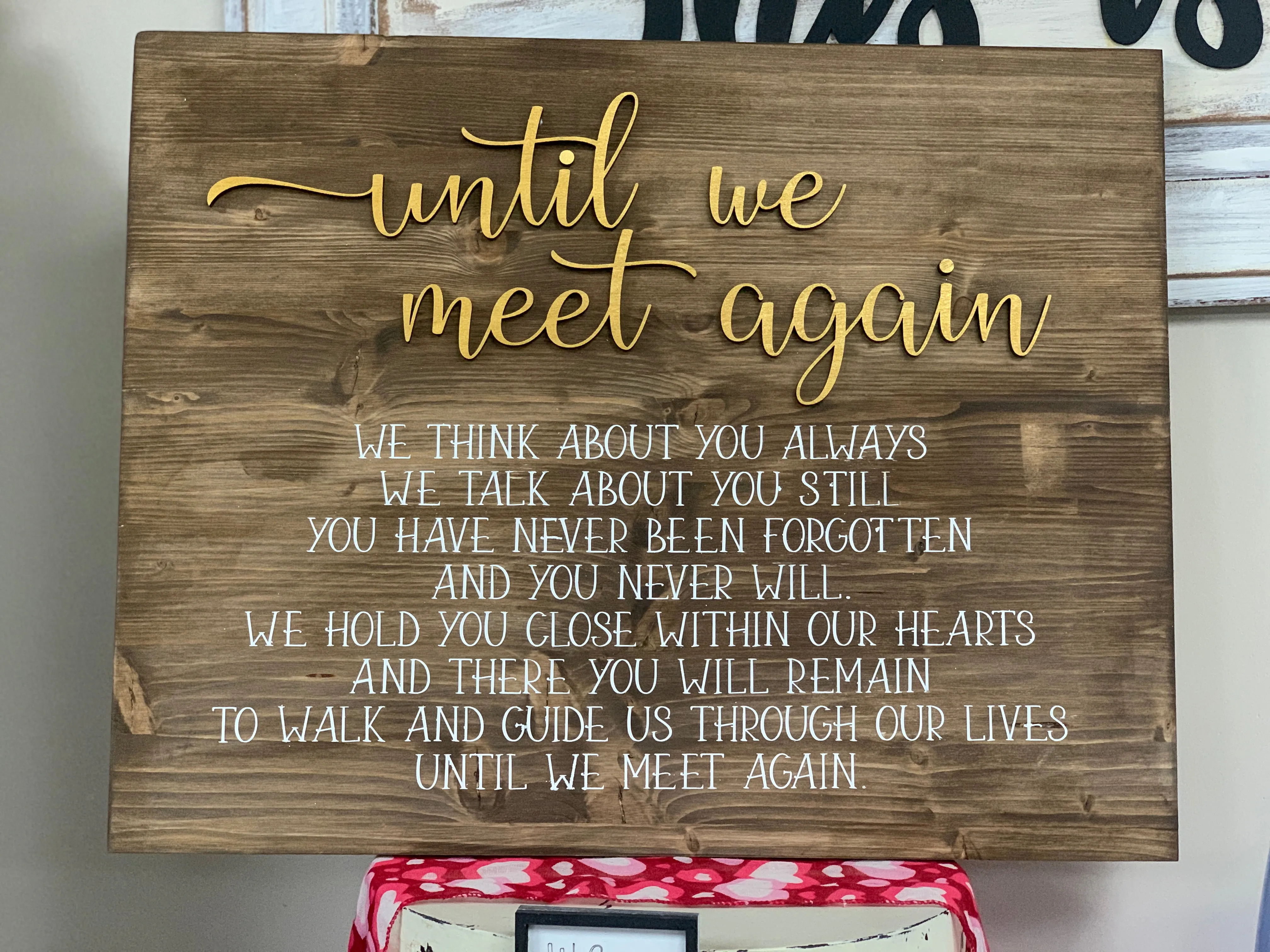 SVG Digital File: Until We Meet Again Laser and Vinyl File Wedding Decor